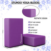 STUHOO Yoga Block & Strap Set